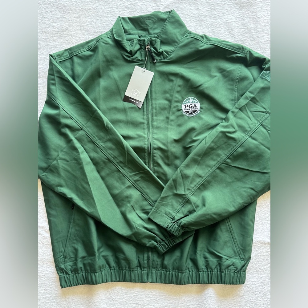 NWT Cutter & Buck Wind Tec windbreaker Forest Green PGA Championship L